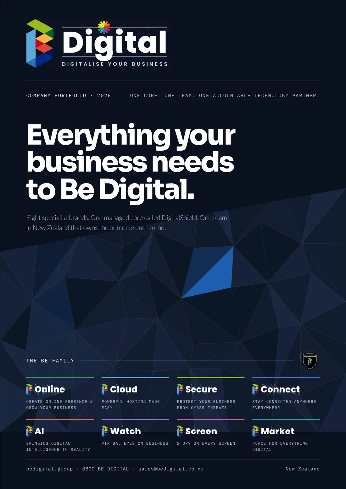 Portfolio page 1 — Everything your business needs to Be Digital.